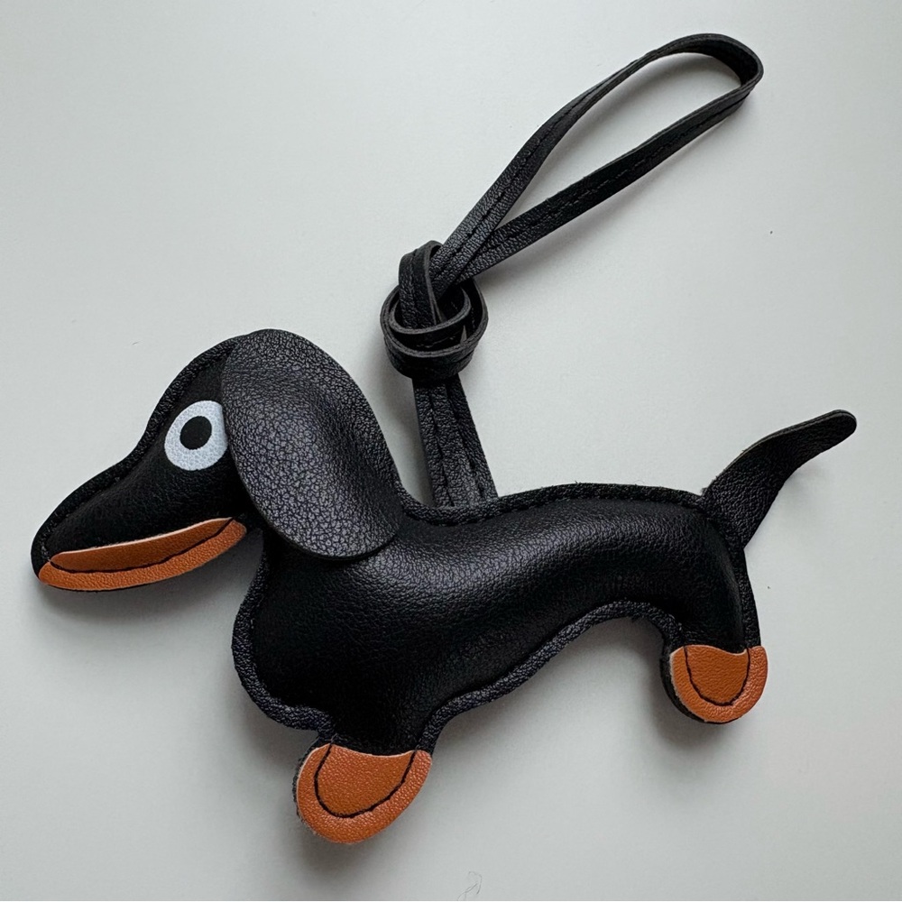 Sticky Zoo Dachshund Leather Bag Charm